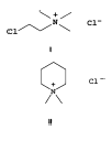 Cấu trúc của nhóm chất dạng Onium - I Chlormequat chloride - II Mepiquat chloride